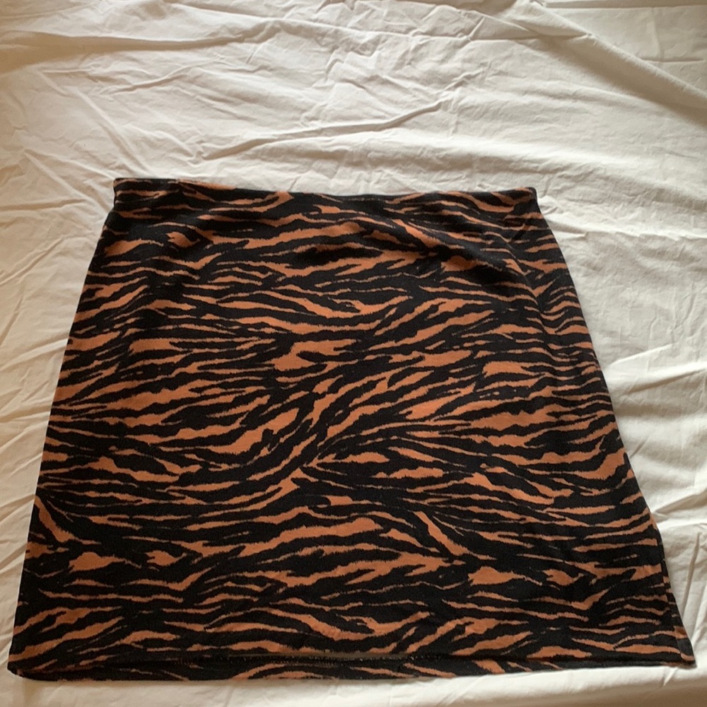 Tiger print skirt